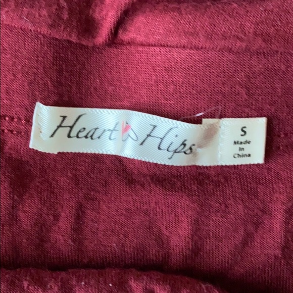 Burgundy strapless romper - Picture 5 of 5